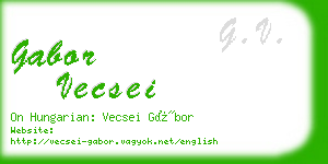 gabor vecsei business card